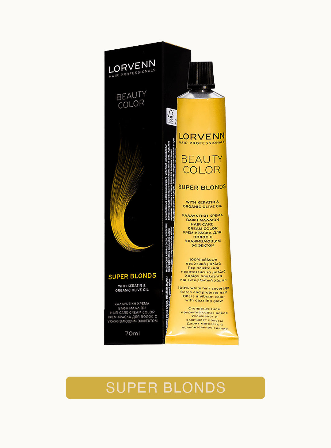 Професионална крем боя за коса Beauty Color Super Blonds