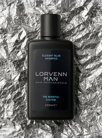 Матиращ шампоан за руса и бяла коса за мъже Elegant Blue Shampoo