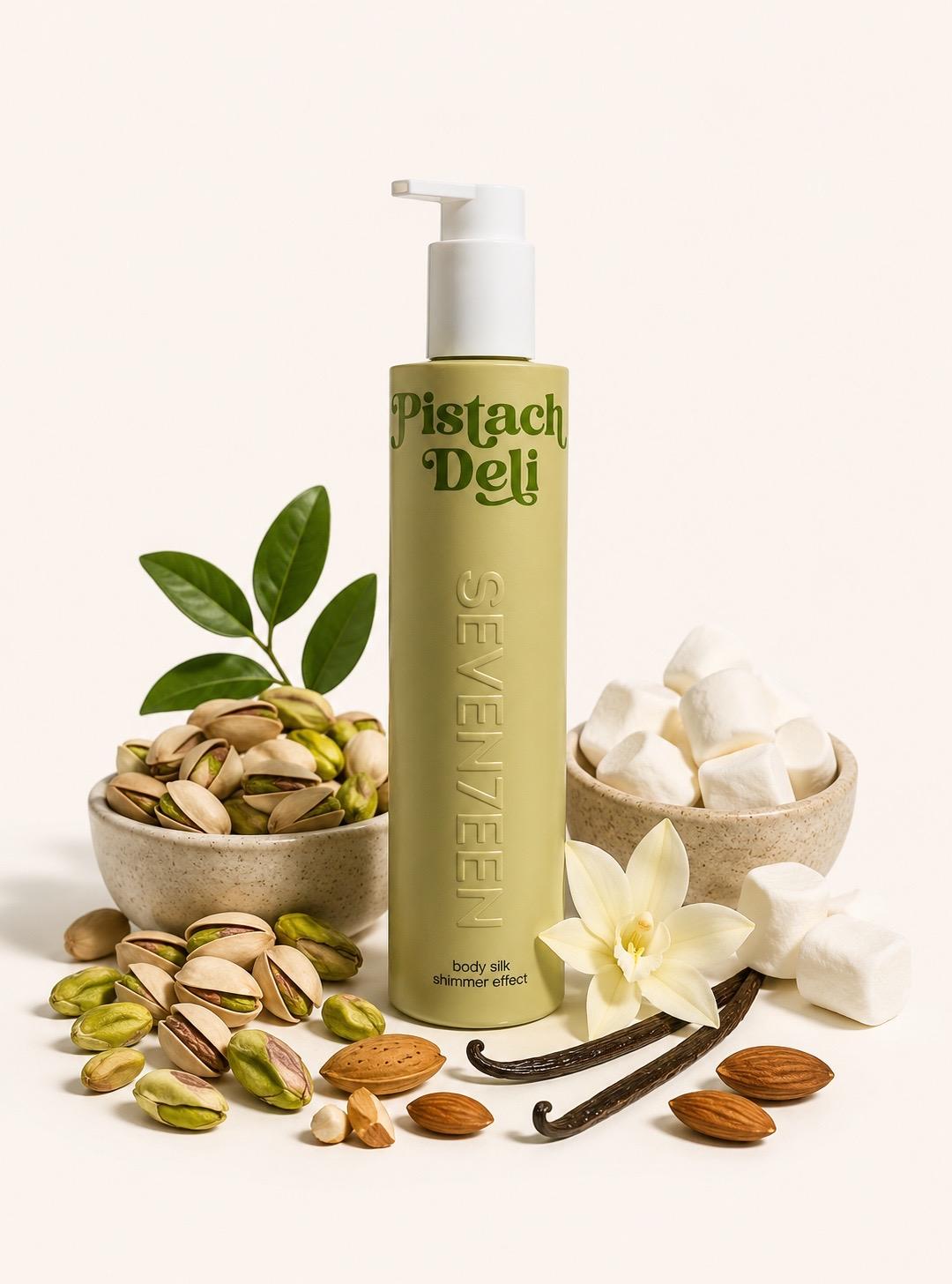 Лосион за тяло с блестящи частици Pistach Deli Body Silk 250ml | Seventeen