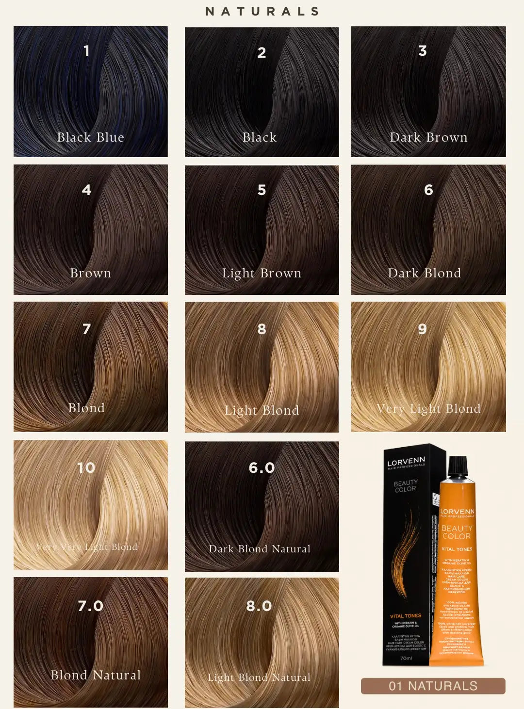 Професионална крем боя за коса Beauty Color Naturals