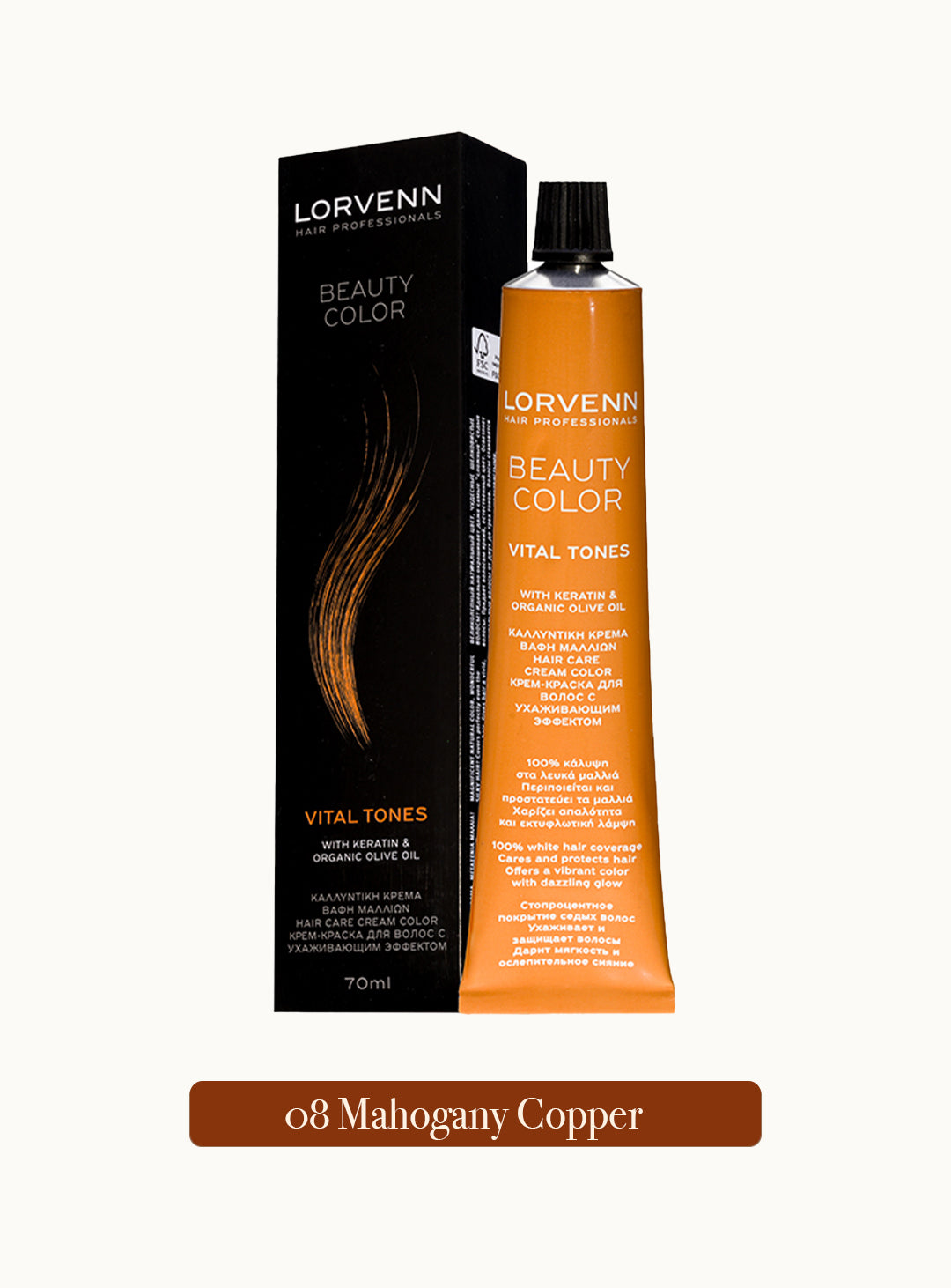 Професионална крем боя за коса Beauty Color Mahogany Copper