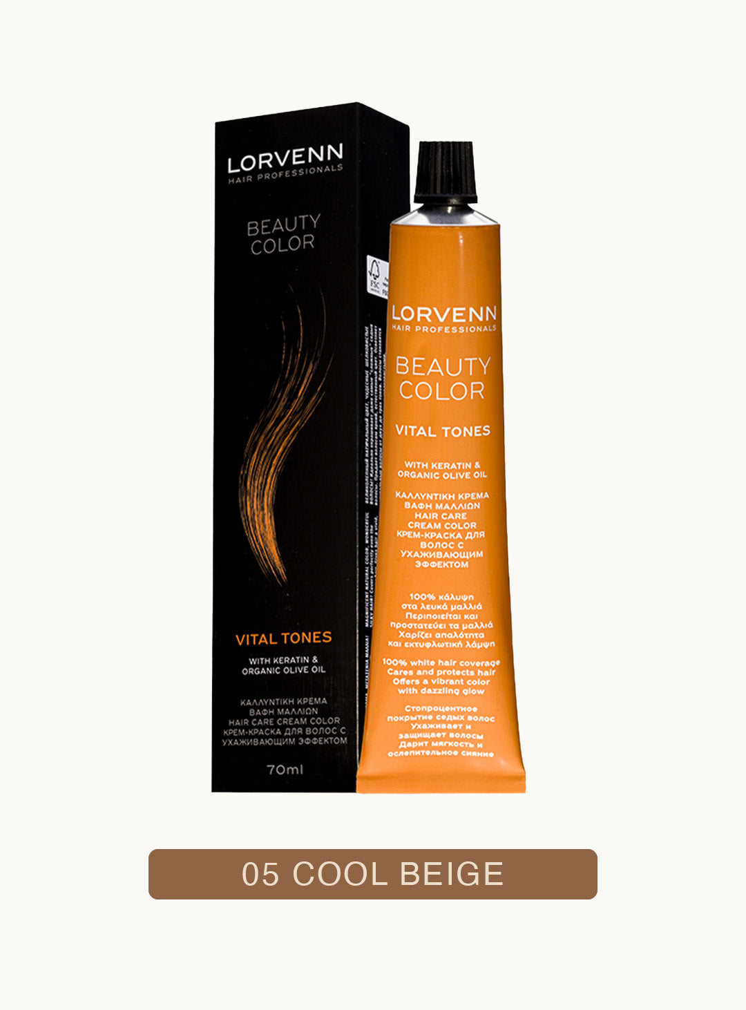 Професионална крем боя за коса Beauty Color Cool Beige