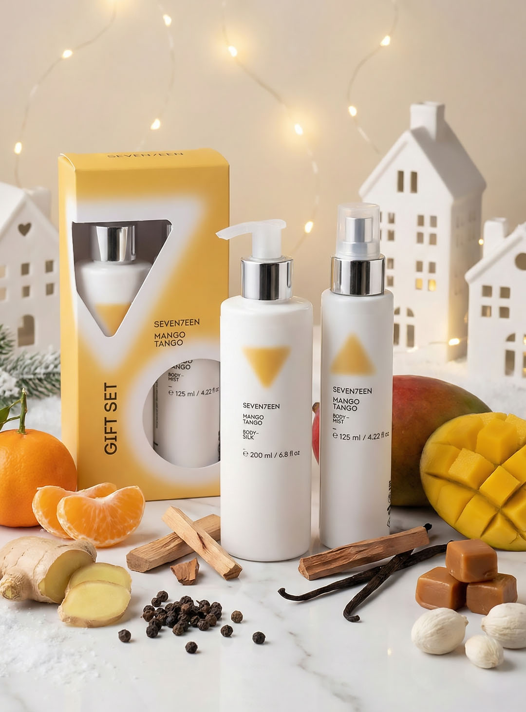 Komplekt losion za tyalo i sprey za tyalo i kosa Mango Tango