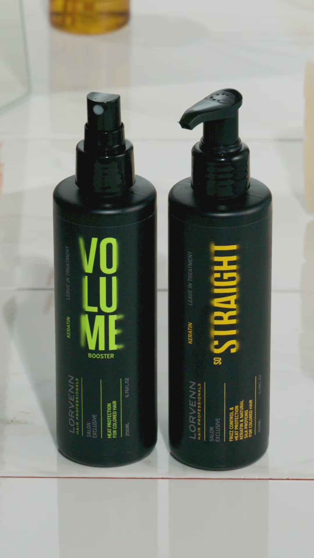 Зареждане на видео Спрей за обем на косата с кератин Keratin Volume Booster