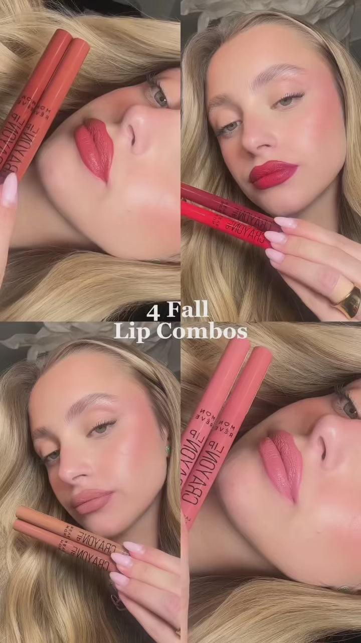Зареждане на видео Дълготрайно матово червило LIP CRAYON