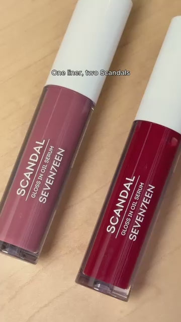 Зареждане на видео Хидратиращ серум и гланц за устни 2в1 Scandal Gloss In Oil Serum