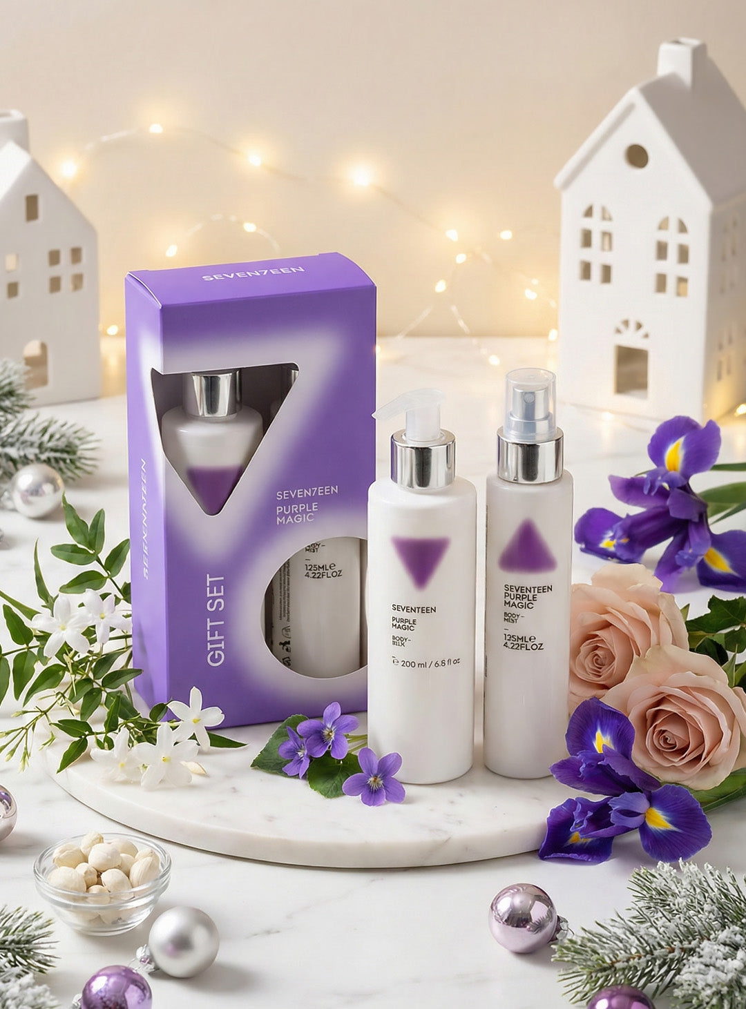 Komplekt losion za tyalo i sprey za tyalo i kosa Purple Magic